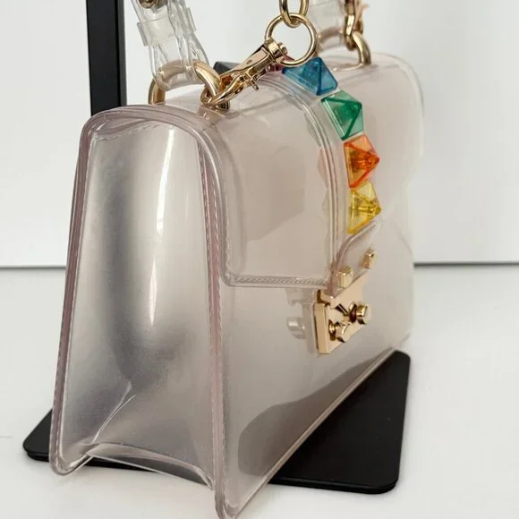 Clear Transparent Jelly Handbag | Crossbody - Picture 3 of 10